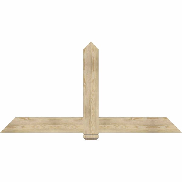 Ekena Millwork Eugene Rough Sawn Timber Gable Bracket, Douglas Fir, 72"W x 36"H x 2"D x 6"F, 12/12 Pitch GBW072X36X0206EUG00RDF - main